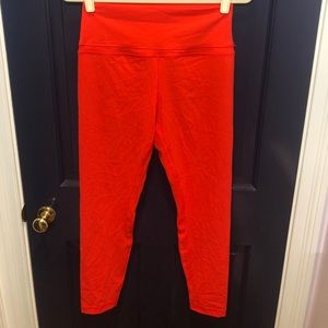 Red leggings